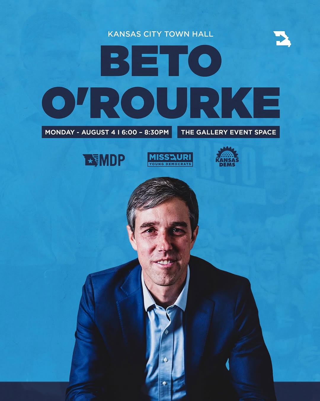 Beto O'Rourke Town Hall event poster