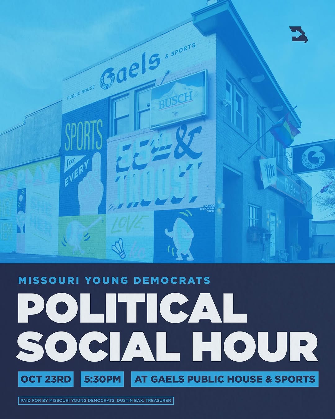 Political Social Hour event poster